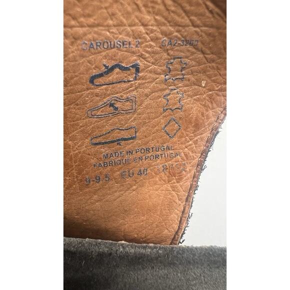 Taos Carousel Ajustable Strappy Wedge Sandals Black Leather Size 40/ 9-9.5 US - Picture 13 of 13